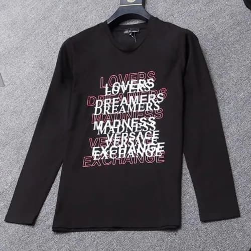Versace 2019 Mens Cotton T-shirt - 베르사체 남성 코튼 긴팔티셔… - 1