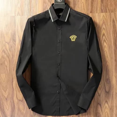 Versace 2019 Mens Embroidery Medusa Logo Cotton S… - 1