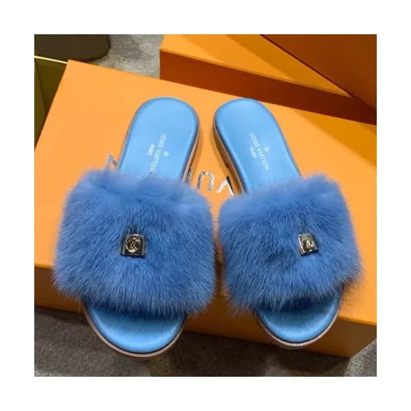 Louis Vuitton 2019 Ladies Mink Fur Slipper - 루이비통 … - 1