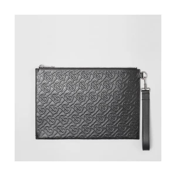 Burberry 2019 TB Leather Clutch Bag , 30cm - 버버리 2… - 1