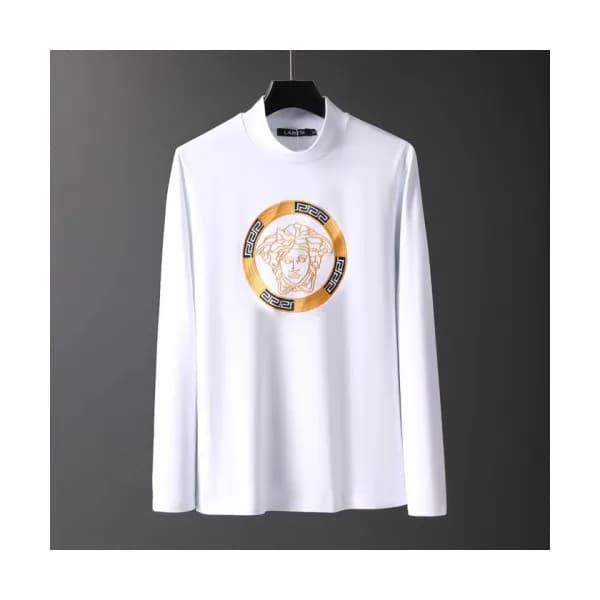 Versace 2019 Mens Medusa Logo Turtle-neck Tshirt -… - 1