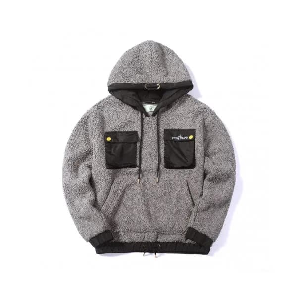 [스톤아일랜드]Stone Island 2020 Mens Logo Flannel HoodT … - 1