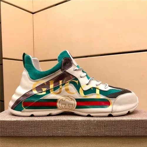 Gucci 2020 Men's Leather Sneakers - 구찌 2020 남성… - 1