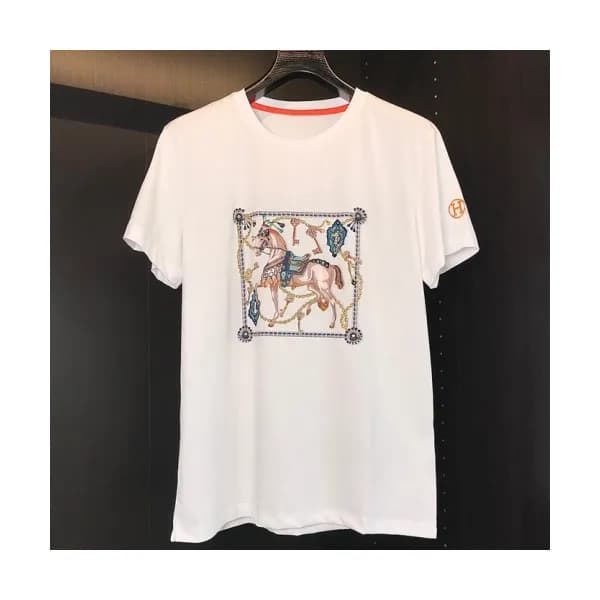 [에르메스]Hermes 2021 Mens Crew-neck Short Sleeved Tsh… - 1