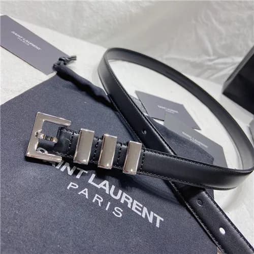 Saint Laurent 2021 Women's Leather Belt,2.0cm,… - 1