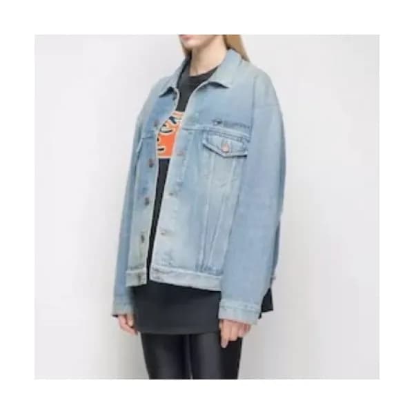 Balenciaga 2021 Mens Logo Casual Denim Jackets Blu… - 1