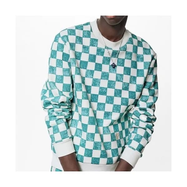Louis vuitton Mens Casual Cotton Tshirts Green - … - 1