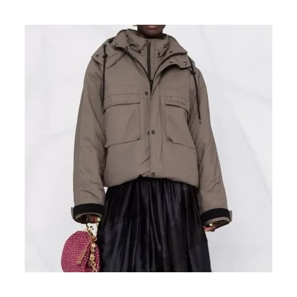 Balenciaga Womens Logo Casual Jackets Khaki - 발렌시… - 1