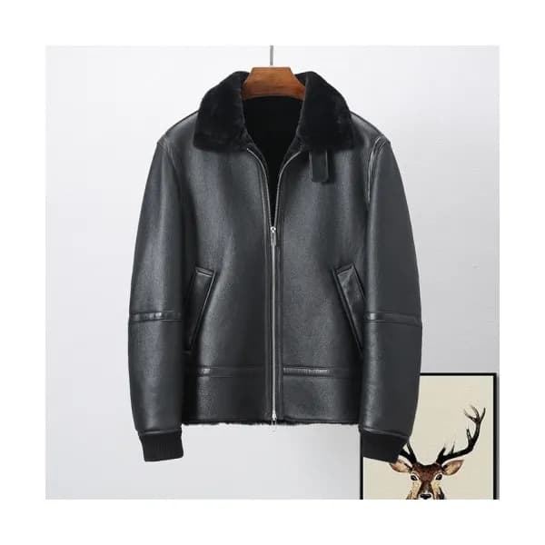 Ermenegildo Zegna Mens Business Leather Jackets B… - 1