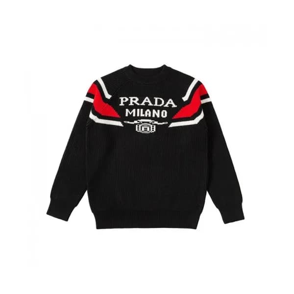 Prada Mm/Wm Crew-neck Sweaters Black - 프라다 2021 남… - 1