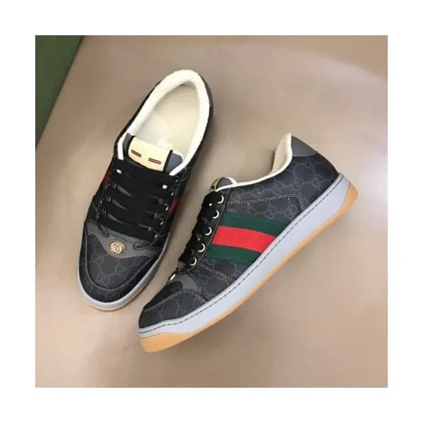 구찌 남/녀 트렌디 레더 스니커즈 Size(225 - 275) 블랙 - Gucci Un… - 1