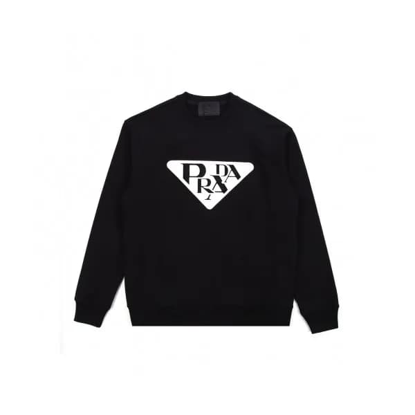Prada Mens Crew-neck Cotton Tshirts Black - 프라다 2… - 1