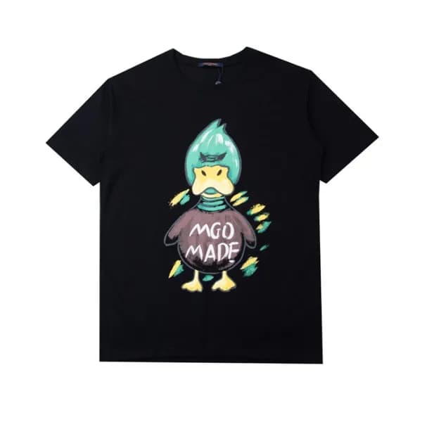 루이비통 남성 블랙 크루넥 반팔티 - Mens Black Tshirts - lou04134… - 1