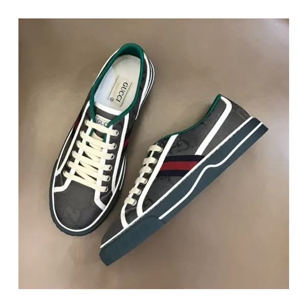구찌 남/녀 테니스 그레이 스니커즈- Unisex Gray Sneakers - guc047… - 1