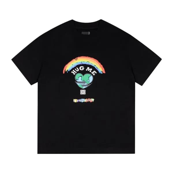 지방시 남성 크루넥 블랙 반팔티 - Mens Black Tshirts - giv0699x - 1