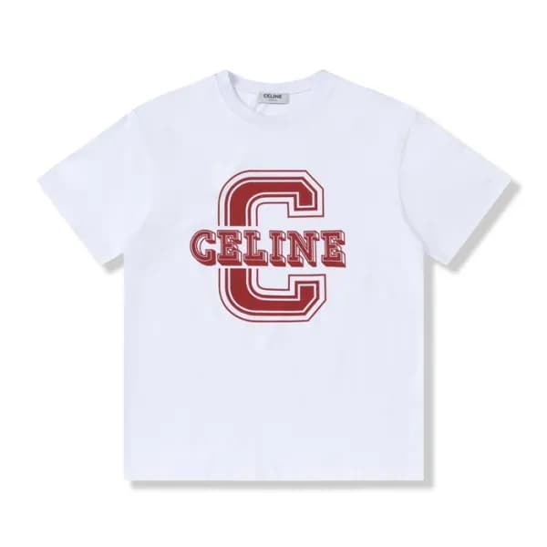 셀린느 남성 크루넥 화이트 반팔티 - Mens White Tshirts - cel0258x - 1