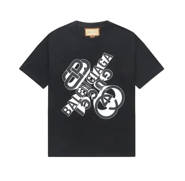 구찌 남/녀 블랙 크루넥 반팔티 - Unisex Black Tshirts - guc0490… - 1