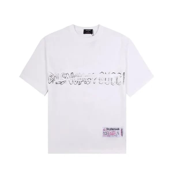 구찌 남/녀 화이트 크루넥 반팔티 - Unisex White Tshirts - guc049… - 1