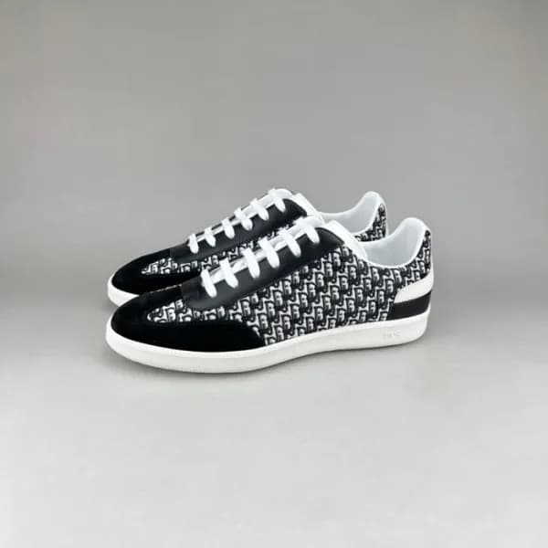디올 남성 캐쥬얼 블랙 스니커즈 - Mens Black Sneakers - dio02039… - 1