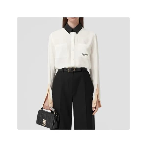버버리 여성 화이트 셔츠 - Burberry Womens White Tshirts - bu… - 1