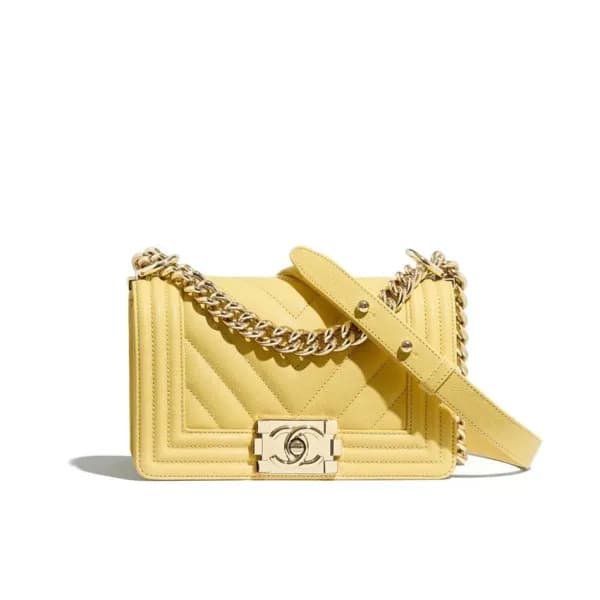샤넬 여성 옐로우 보이백 - Chanel Womens Yellow Boy Bag - ch2… - 1