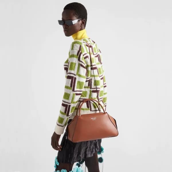 프라다 여성 카멜 숄더백 - Prada Womens Camel Shoulder Bag - … - 1