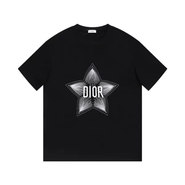 디올 남성 블랙 크루넥 반팔티 - Dior Mens Black Tshirts - di250… - 1