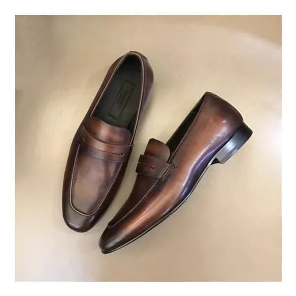 에르메네질도 제냐 남성 브라운 로퍼 - Ermenegildo Zegna Mens Brown… - 1