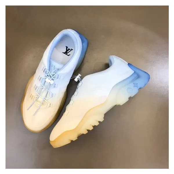 루이비통 남성 블루 스니커즈 - Louis vuitton Mens Blue Sneakers… - 1