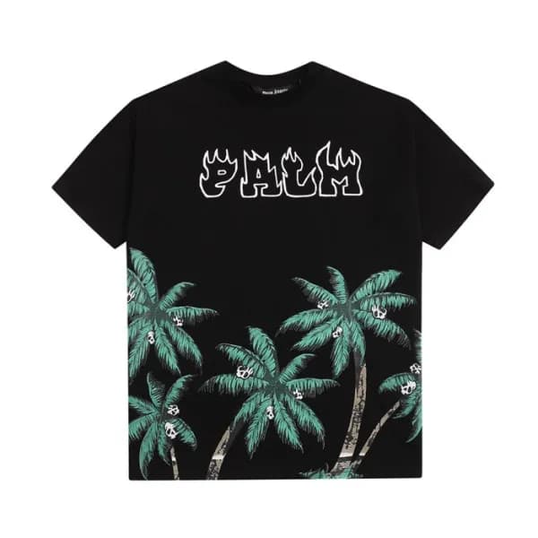 팜 엔젤스 남성 블랙 크루넥 반팔티 - Pam Angels Mens Black Tshirt… - 1