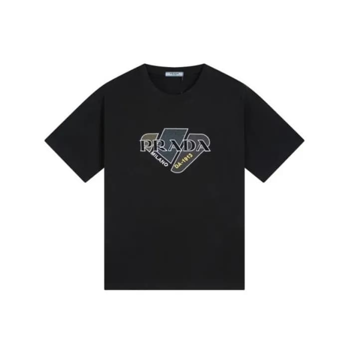 프라다 남성 블랙 반팔티 - Prada Mens Black Tshirts - pr458x - 1