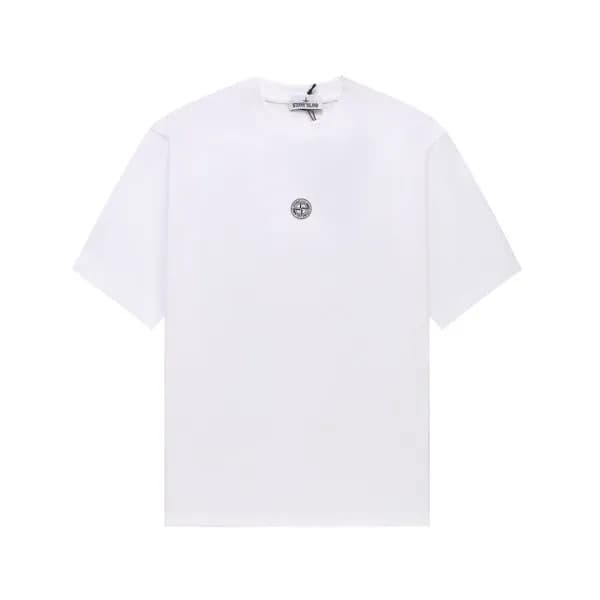 스톤아일랜드 남성 화이트 크루넥 반팔티 - Stone Island Mens White Ts… - 1