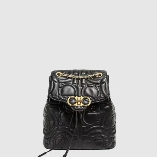 페라가모 여성 블랙 백팩 - Ferragamo Womens Black Bag Pack - … - 1