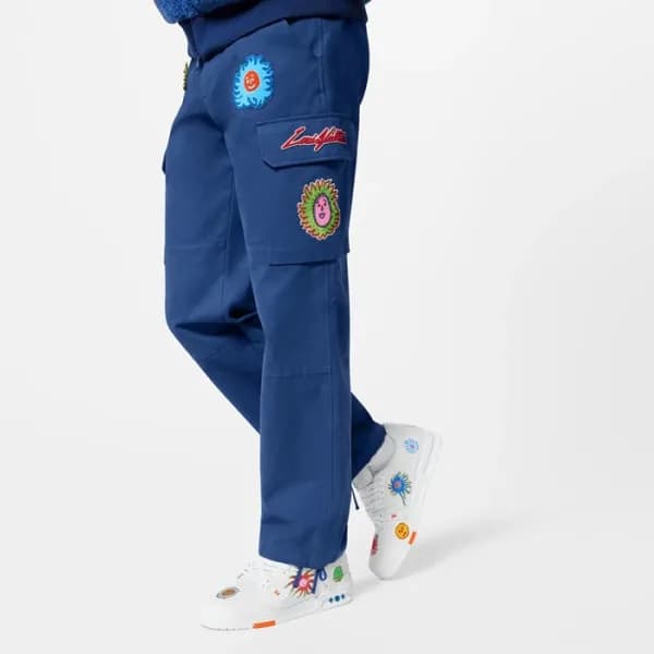 루이비통 남성 블루 팬츠 - Louis vuitton Mens Blue Pants - lv… - 1