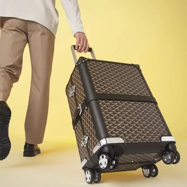 고야드 남/녀 블랙 캐리어 - Goyard Unisex Black Suitcase - go…