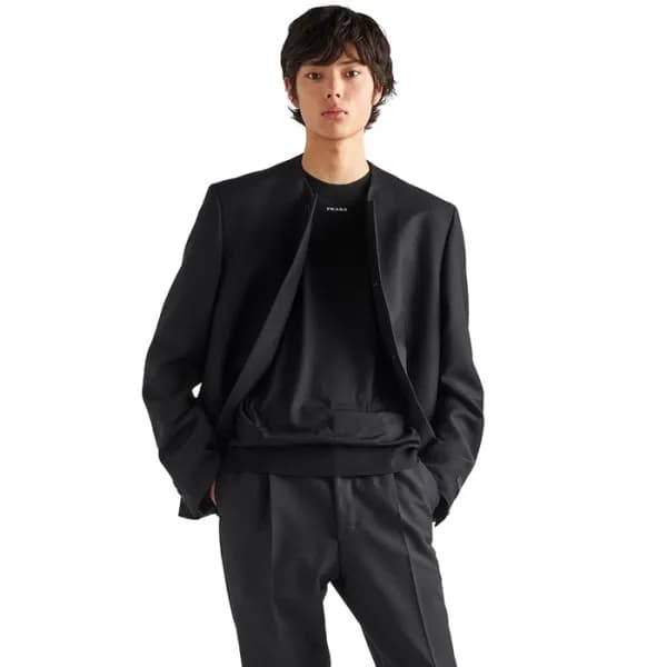 프라다 남성 크루넥 블랙 니트 - Prada Mens Black Knits - pr729x - 1