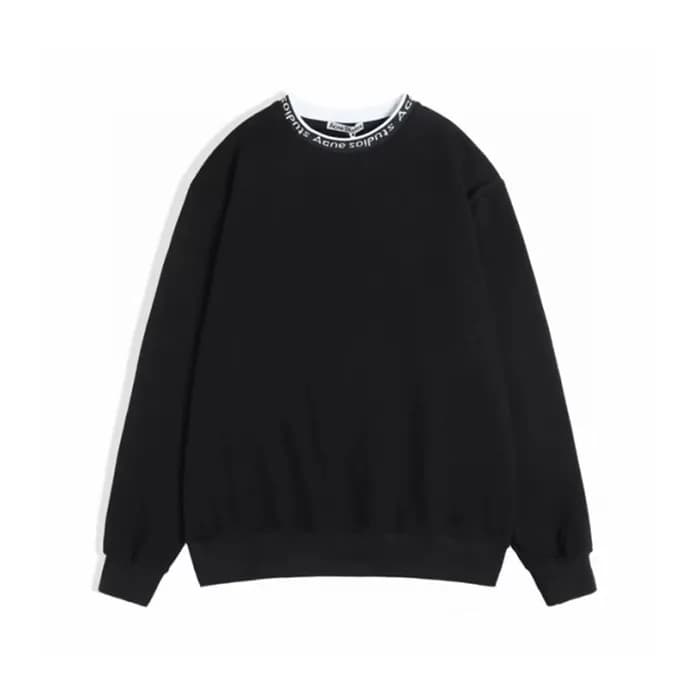 아크네 남성 크루넥 맨투맨 - Acne Mens Black Tshirt - ace226x - 1