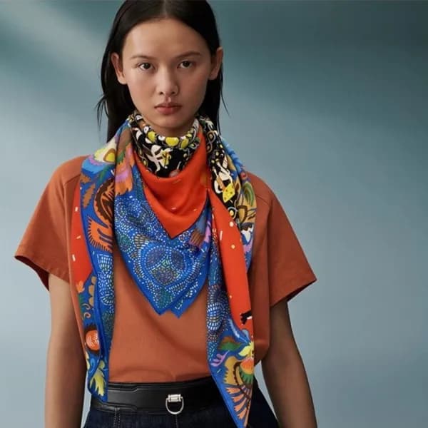 에르메스 여성 블루 스카프 - Hermes Womens Blue Scarf - he445x - 1