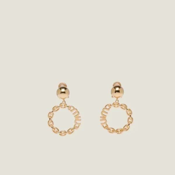 미우미우 여성 골드 이어링 - Miumiu Womens Gold Earring - acc8… - 1