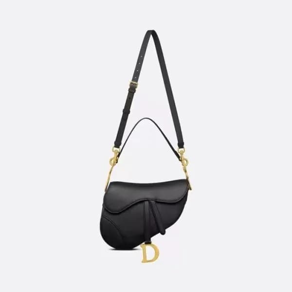 디올 여성 블랙 새들백 - Dior Womens Black Saddle Bag - dib3… - 1