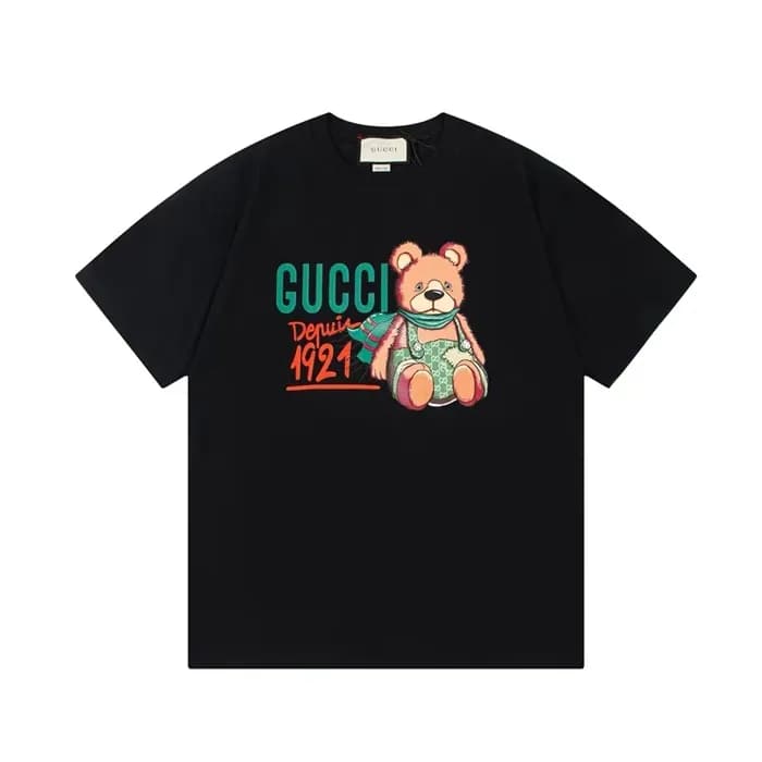 구찌 남성 블랙 티셔츠 - Gucci Mens Black Tshirts - guc341x - 1