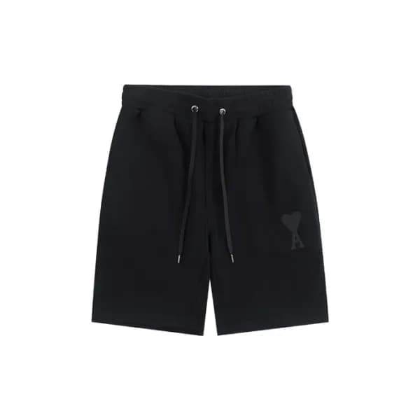아미 남성 블랙 반바지 - Ami Mens Black Half-pants - amc711x - 1