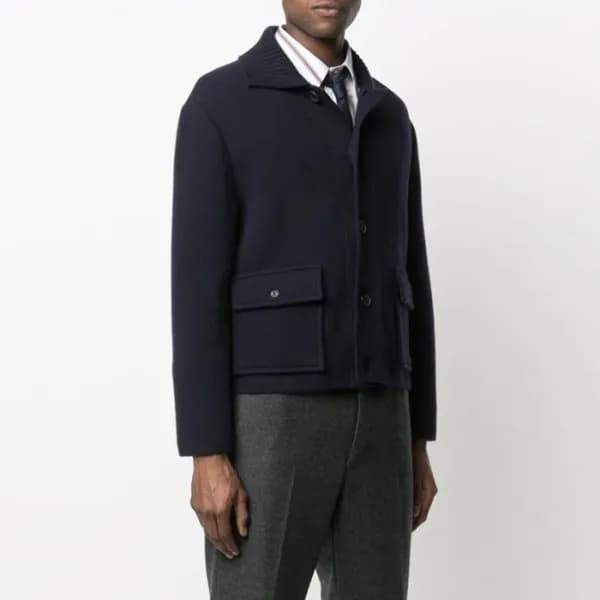 톰브라운 남성 폴로 니트 - Thom Browne Mens Polo Knits - thc1… - 1