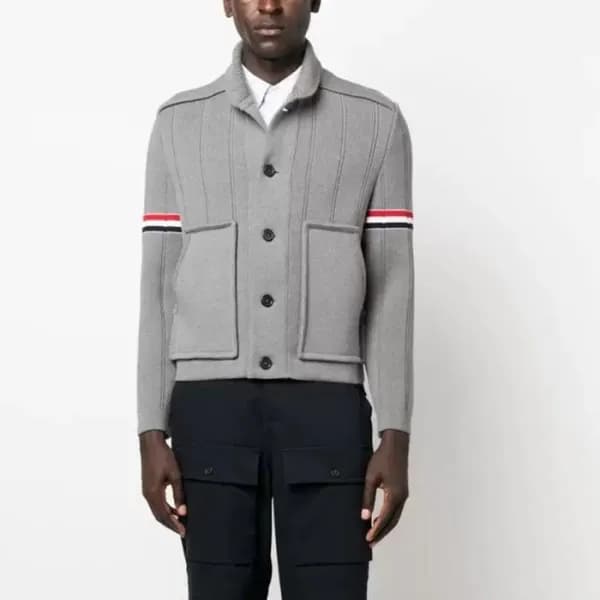 톰브라운 남성 폴로 니트 - Thom Browne Mens Polo Knits - thc1… - 1