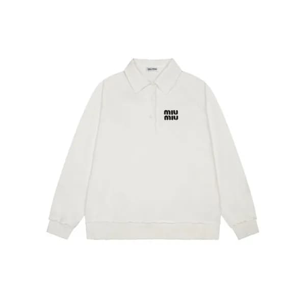 미우미우 남/녀 폴로 긴팔티 - Miumiu Unisex Polo Tshirt - mic3… - 1