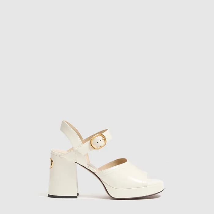 발렌티노 여성 포셋 크러스트 레더 플랫폼 샌들 - Valentino Womens Fawce… - 1