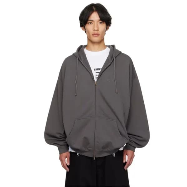 베트멍 남/녀 집업 후드티 - Vetements Unisex Zip-up Hoodie - … - 1