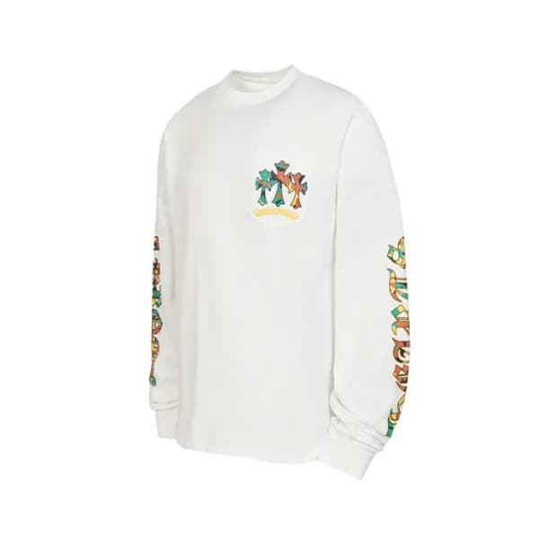 크롬하츠 남성 라운드 긴팔티 - Chrome Hearts Mens Round Tshirt … - 1