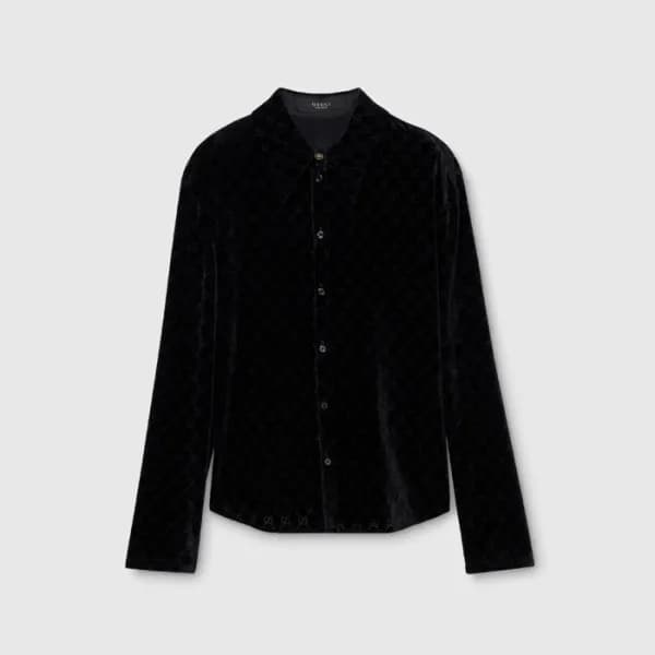 구찌 여성 스트레치 GG 벨벳 데보레 투피스 - Gucci Womens Stretch GG… - 1