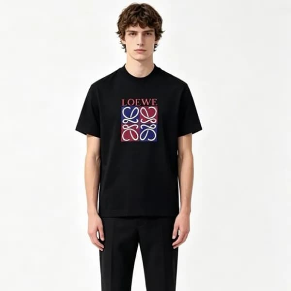 로에베 남성 라운드 반팔티 - Loewe Mens Round Tshirt - loc1542… - 1